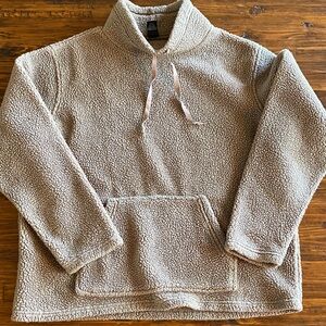 Cozy Tan Vintage Gap Sherpa Pullover Sweater